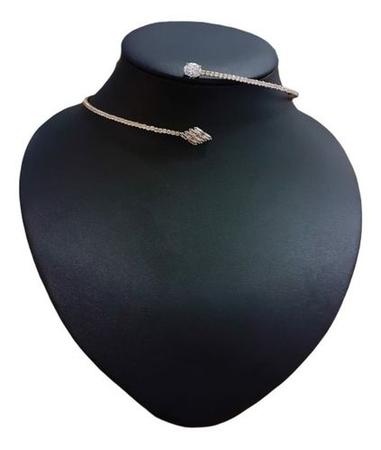 Imagem de Colar Chocker Pedra Zirconia Riviera Folheado 18k Rígido