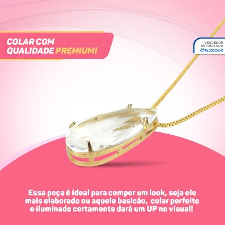 Imagem de Colar feminino dourado luz atacado barato