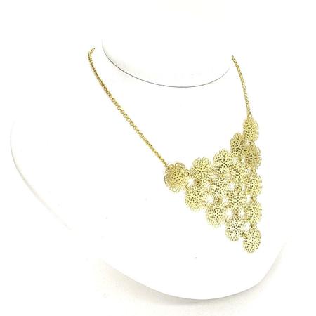 Colar Flores Rendadas Elos Portugueses Banho Ouro 18k 1627 - Très Chic Joias Imagem de Colar Flores Rendadas Elos Portugueses Banho Ouro 18k 1627