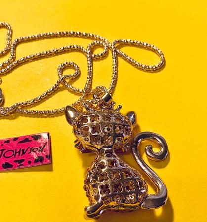 Betsey johnson hot sale cat necklace