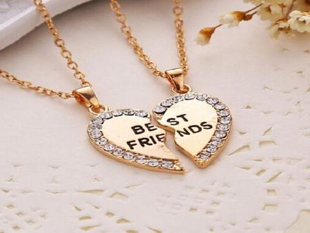 Colar Best Friends Dourado Melhores Amigas Coração 4 Pçs - MLN - Colar -  Magazine Luiza