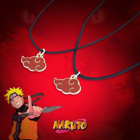 Naruto: Nuvens Vermelhas da Akatsuki Medalha (Colar Cordão