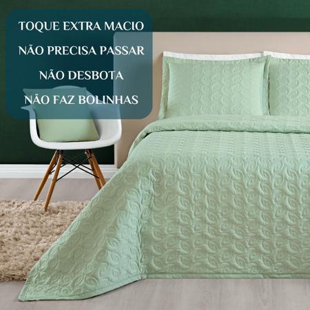 Imagem de Colcha Casal King Size Agata Bordada 200 Fios Super Elegante