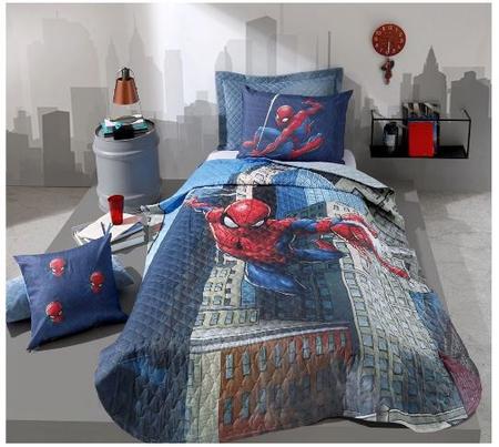 Colcha infantil solteiro homem aranha 1 pc 160x235 - HEDRONS Imagem de Colcha infantil solteiro homem aranha 1 pc 160x235