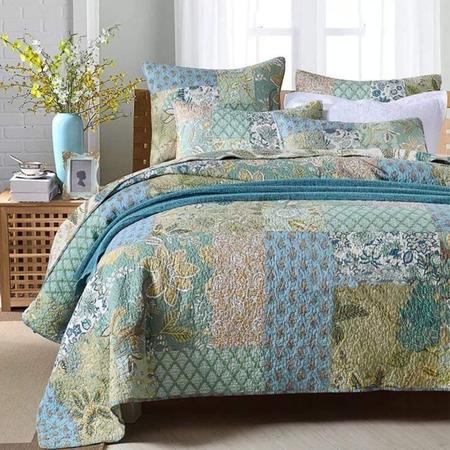 Imagem de Colcha NEWLAKE Cotton Patchwork, conjunto de colchas de 3 peças