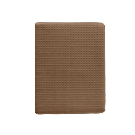 Colcha Piquet Favo Solteiro Gênova 160 x 220cm Marrom Escuro Teka Imagem de Colcha Piquet Favo Solteiro Gênova 160 x 220cm Marrom Escuro Teka