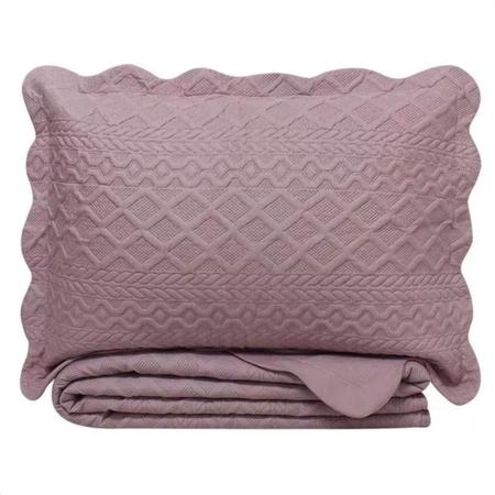 COLCHA SOLTEIRO 160 x 230 ILUSION ORLA ROSE CAMESA Imagem de COLCHA SOLTEIRO 160 x 230 ILUSION ORLA ROSE CAMESA