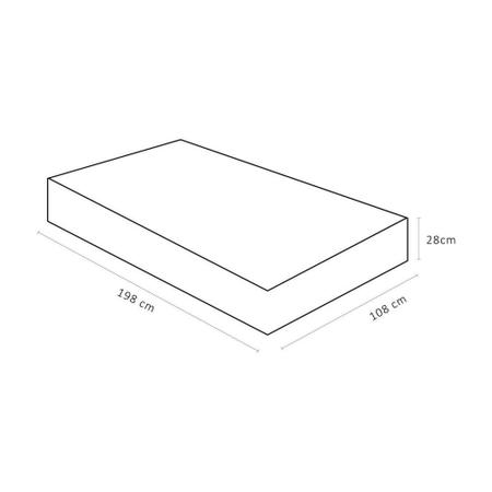 Imagem de Colchão Highfoam Solteirão (108x198x28) - Espuma HR 45 High Resilience Ortobom