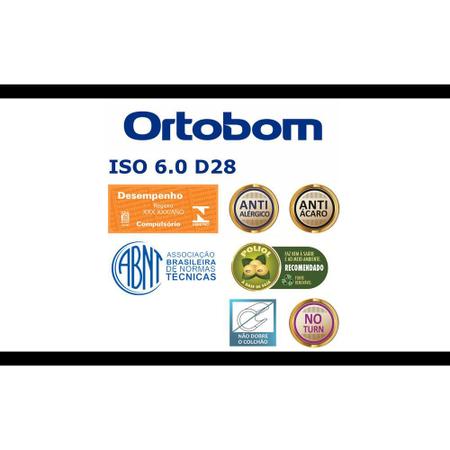 Imagem de Colchão ISO 60 Ortopillow D28 Queen Size (158x198x28) -Espuma Pró Aditivada Alta Performance Ortobom