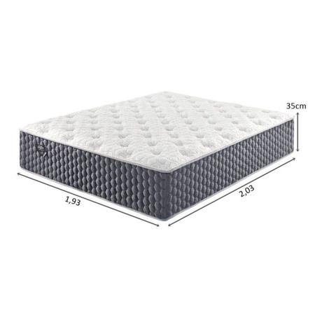 Imagem de Colchão King Ecoflex Super 193x203x35cm Molas Ensacadas Wide Relax Fresh