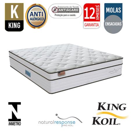 Colchão King Koil Land Latex Natural Response King Size 193x203x35cm