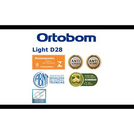 Imagem de Colchão Light D28 Casal (138x188x16) - Espuma D28 Pró Aditivada de Alta Performance Ortobom