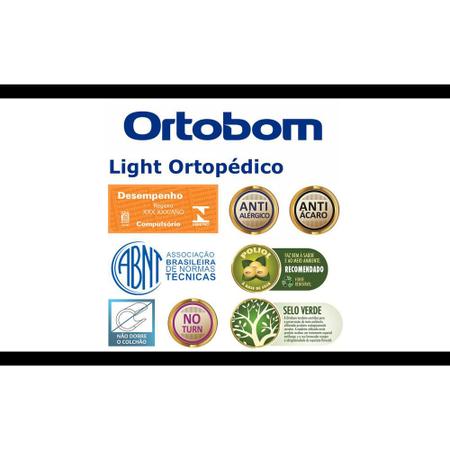 Imagem de Colchão Light Ortopédico Casal (138x188x24) - Estrutura Ortopédica, Ortopillow Ortobom