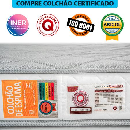 Imagem de Colchão Queen Espuma D33 A Vácuo Ortopédica Certificada BF Colchões 158x198x17cm