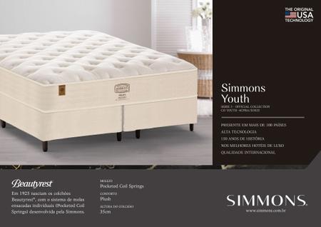 Imagem de Colchão Queen Simmons Beautyrest Youth 158x198