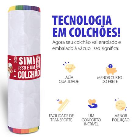 Imagem de Colchão Solteirão D33 A Vácuo Ortopédico Espuma Certificada 97x203x17cm BF Colchões