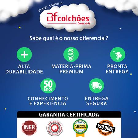 Imagem de Colchão Solteirão Ortopédico Firme Espuma D33 Antialérgico Certificado Bege 97x203x24cm  BF Colchoes