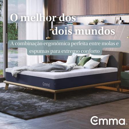 Imagem de Colchão Solteiro Emma Premium Hybrid  Molas Ensacadas AirFlex e 10 anos de garantia - 88X188cm