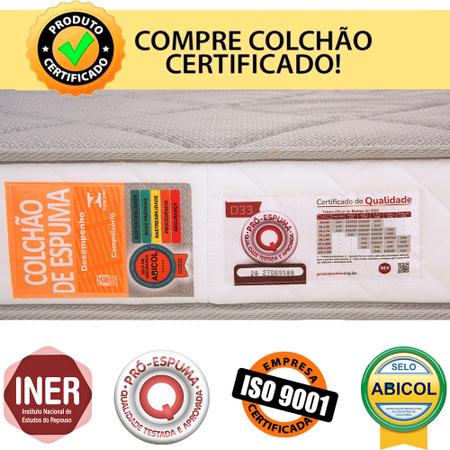 Imagem de Colchão Solteiro Espuma D33 A Vácuo Ortopédica Certificada BF Colchões 78x188x17cm