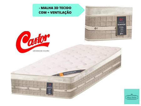 Imagem de Colchão Solteiro King Americano Castor Premium Tecnopedic 96x203x30 ( Linha Alta Firme)