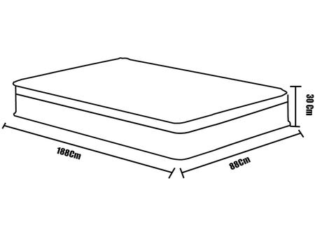 Imagem de Colchão Solteiro Plumatex Mola 88x188cm