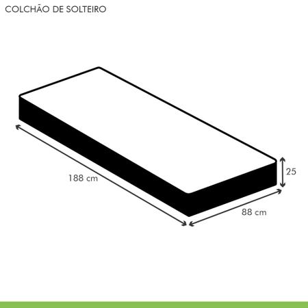 Colchão Solteiro Unique D45 Duoface 25x88x188cm - Paropas by Ecosono Imagem de Colchão Solteiro Unique D45 Duoface 25x88x188cm