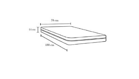 Imagem de Colchão Toraflex Espuma Solteiro Cali D23 78x188x14