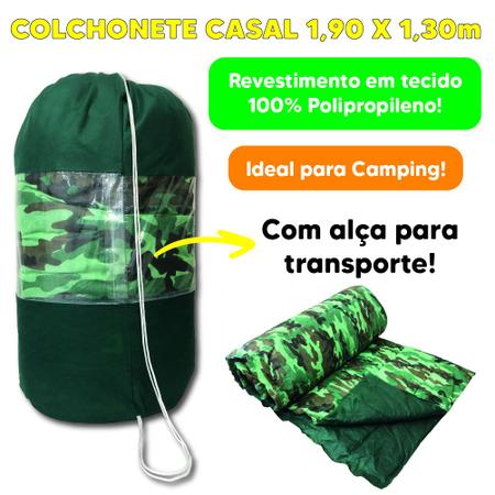 Imagem de Colchonete Acampamento Camping 1,90x1,30m Casal com Bolsa