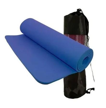 Imagem de Colchonete Tapete Para Exercício Funcional Yoga - MBfit Azul