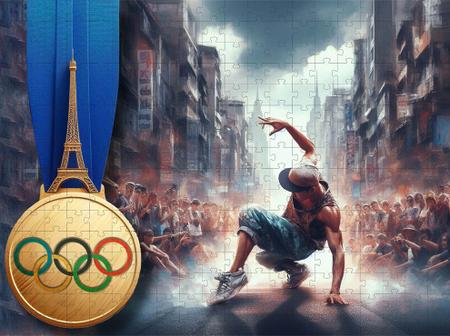 Imagem de Coleção 2 Quebra-cabeças Esportes Olimpicos Dança Breaking de 60 peças