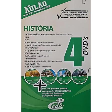 Imagem de Coleção Aulão Ensino Médio, Enem e Pré-Vestibular - História 4 DVDs