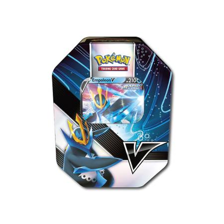 Coleção Cartas Pokemon Combatentes V Lata com 25 Cartas