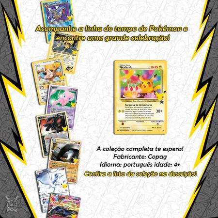 Coleção Celebrações Cartas Pokémon Brilhantes e Ultra Raras - Copag - Deck  de Cartas - Magazine Luiza