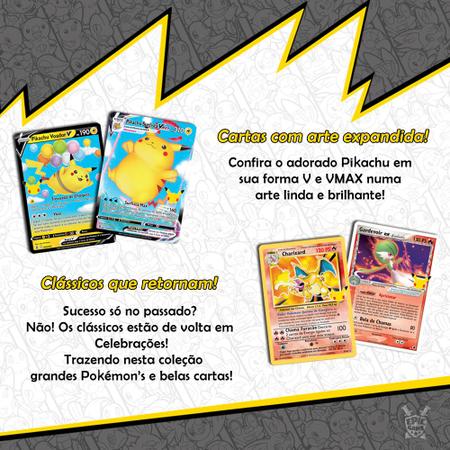 Lote Pokémon Pack Celebrações Cartas Raras Foil de Pokémon em Português -  Deck de Cartas - Magazine Luiza