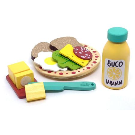 Coleção Comidinhas Kit Lanche Brinquedo Infantil Em Madeira - Newart Imagem de Coleção Comidinhas Kit Lanche Brinquedo Infantil Em Madeira
