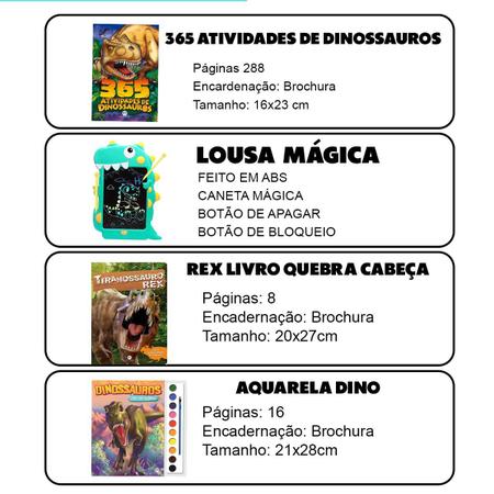 Livro Dinossauros Com Modelo para Montar Livro Educativo Infantil