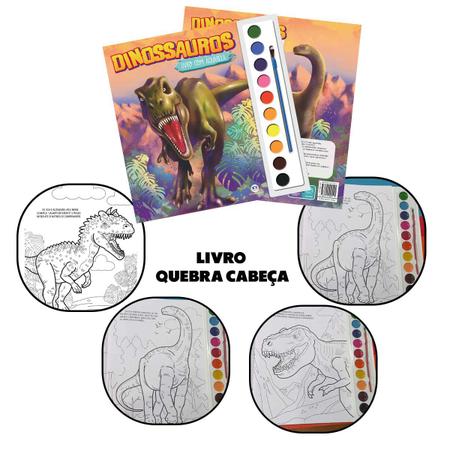 Coleção Infantil Do Rex Dinossauro Livro Quebra cabeça, Desenho