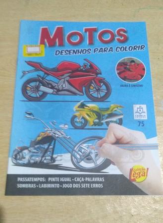 54 desenhos de motos para colorir