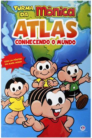 Imagem de Coleção Turma Da Mônica: Vamos Aprender O Alfabeto E Atlas, Conhecendo O Mundo - Kit de Livros