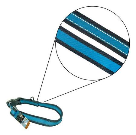 Coleira Ajustável Refletiva Coastal Para Cães Passeio Azul M Imagem de Coleira Ajustável Refletiva Coastal Para Cães Passeio Azul M