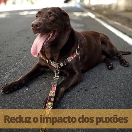 Imagem de Coleira antipuxão para cachorro com guia de passeio modelo peitoral