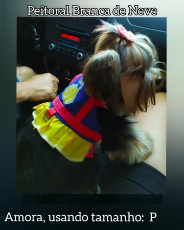 Imagem de Coleira Peitoral com Guia de Passeio para Cachorro e Gato Branca de Neve