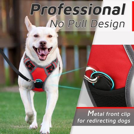 Imagem de Colete Dog Harness Eagloo No Pull Service para cães grandes
