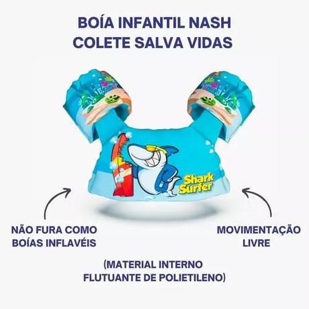 Colete Infantil Boia Braço Salva Vidas Crianças Não Fura NASH