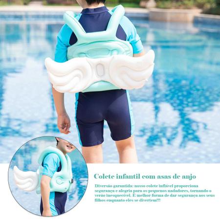 Imagem de Colete Inflável Boia Infantil Bebê Criança Piscina 30 40kg