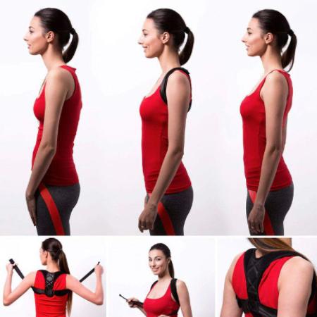 Cinta Colete Corretor de Postura Coluna Lombar Clavícula - corretor de  costas ajustável e alívio da dor no pescoço, nas costas e no ombro e na