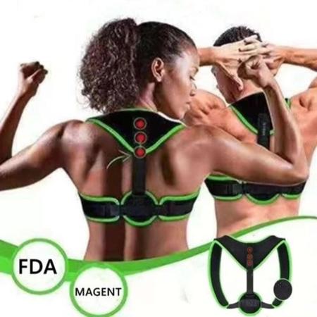 Imagem de Colete postural corretor de postura com ima magnetico e protecao almofadada