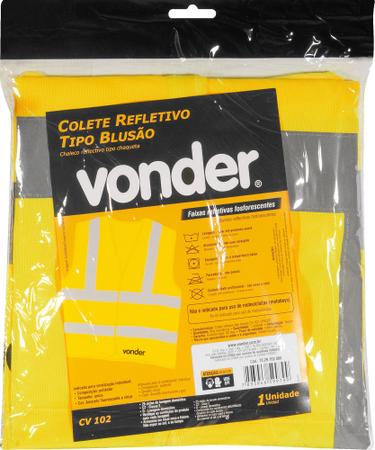 Imagem de Colete refletivo tipo blusão, sem bolso, amarelo, CV 102 VONDER