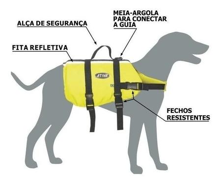 Imagem de Colete Salva Vidas Cachorros Cães Grandes De Acima De 36kg