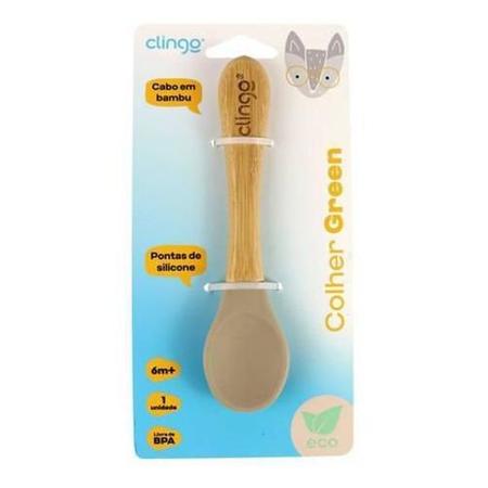 Imagem de Colher De Bambu E Silicone Fendi - Clingo